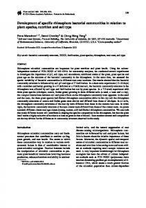 Development of specific rhizosphere bacterial ... - CiteSeerX