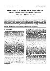 Development of Wheel-less Snake Robot with Two ... - Springer Link