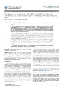 Development of Zwitterionic Hydrophilic Liquid Chromatography (ZIC