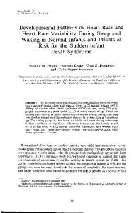 Developmental Patterns of Heart Rate and Heart Rate Variability ...