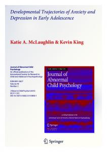 Developmental Trajectories of Anxiety and ...