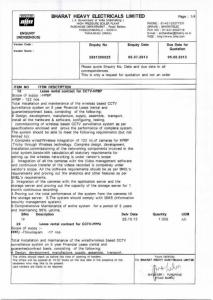 Deviation in Technical Specification