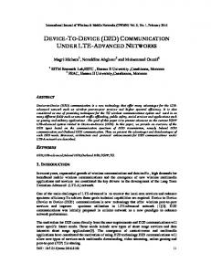 device-to-device (d2d) communication under lte-advanced networks