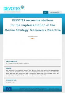 DEVOTES recommendations for the implementation ... - Devotes Project