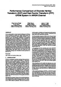 (DHT) and Fast Fourier Transform (FFT) - CiteSeerX