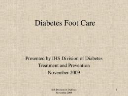 Diabetes Foot Care Web-Based Training