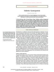 Diabetic Gastroparesis