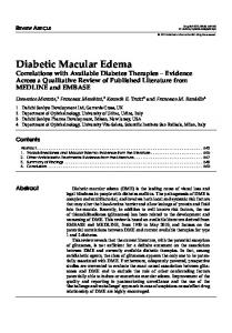 Diabetic Macular Edema - Springer Link