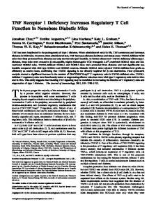 Diabetic Mice Regulatory T Cell Function in Nonobese TNF Receptor ...