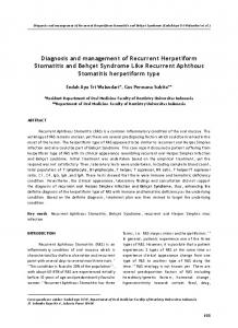 Diagnosis and management of Recurrent