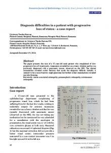 Diagnosis difficulties in a patient with progressive ... - Semantic Scholar