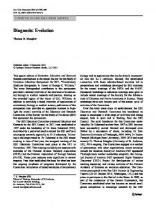 Diagnosis: Evolution - Springer Link