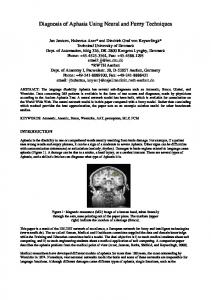 Diagnosis of Aphasia Using Neural and Fuzzy