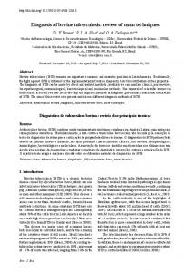 Diagnosis of bovine tuberculosis