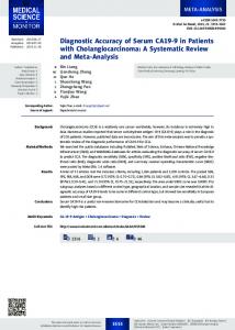 Diagnostic Accuracy of Serum CA19-9 in Patients ... - Semantic Scholar