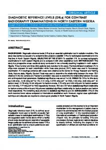 DIAGNOSTIC REFERENCE LEVELS (DRLs) FOR