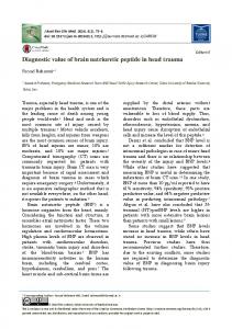 Diagnostic value of brain natriuretic peptide in head trauma