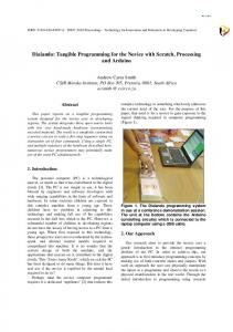 Dialando: Tangible Programming for the Novice with ...