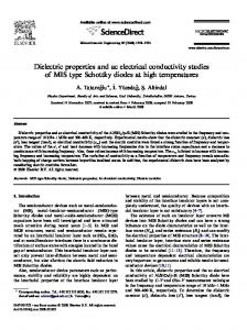 Dielectric properties and ac electrical conductivity studies of MIS type ...