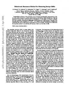 Dielectronic Resonance Method for Measuring Isotope Shifts