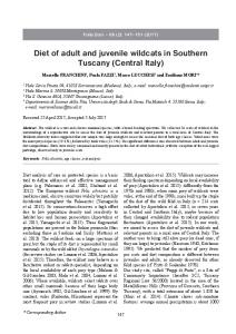 Diet of adult and juvenile wildcats in Southern Tuscany - BioOne