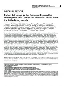 Dietary fat intake in the European Prospective Investigation ... - Nature