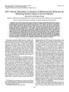 Dif1 Controls Subcellular Localization of Ribonucleotide Reductase by ...