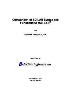 differences between Scilab and Matlab