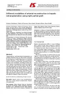 Different modalities of arterial reconstruction in hepatic ... - CiteSeerX