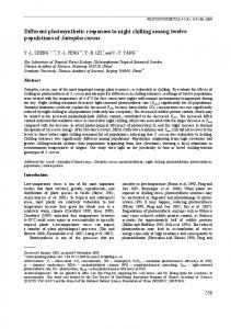 Different photosynthetic responses to night chilling ... - Springer Link