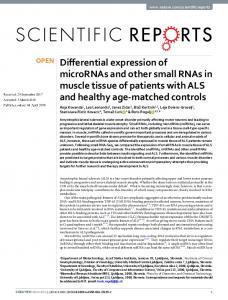 Differential expression of microRNAs and other small ...