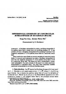 DIFFERENTIAL GEOMETRY OF CONCIRCULAR