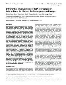 Differential involvement of E2A-corepressor ... - Oxford Journals