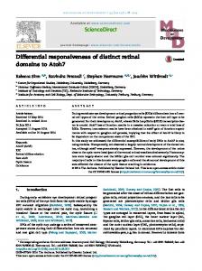 Differential responsiveness of distinct retinal ... - Semantic Scholar