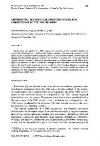 DIFFERENTIAL SCANNING CALORIMETRIC MODEL ... - Science Direct