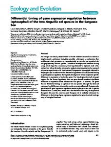 Differential timing of gene expression regulation between ... - Scolaris