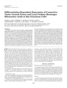 Differentiation-Dependent Expression of Connective Tissue Growth ...