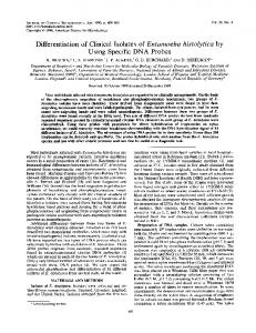 Differentiation of Clinical Isolates of Entamoeba histolytica by