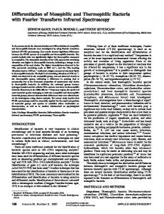 Differentiation of Mesophilic and Thermophilic ...