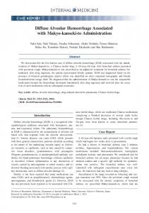 Diffuse Alveolar Hemorrhage Associated with Makyo-kanseki-to