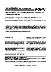 Diffuse Colonic Ulcer Caused by Salmonella ... - KoreaMed Synapse