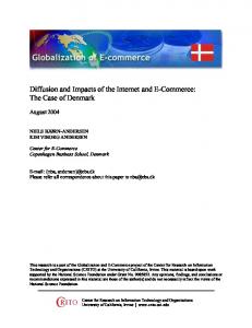 Diffusion and Impacts of the Internet and E-Commerce