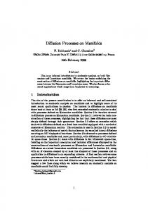 Diffusion Processes on Manifolds