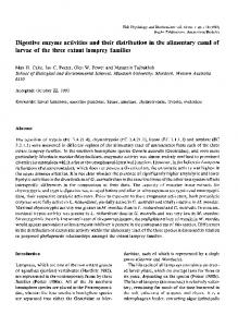 Digestive enzyme activities and their distribution in the ... - Springer Link