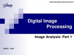 Digital Image Processing - CREATIS