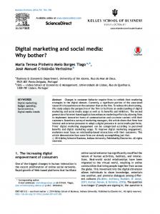 Digital marketing and social media: Why bother?