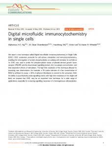 Digital microfluidic immunocytochemistry in single cells - Wheeler ...