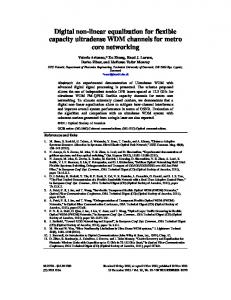 Digital non-linear equalization for flexible capacity ... - OSA Publishing