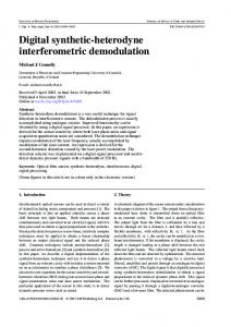 Digital synthetic-heterodyne interferometric demodulation - ECE