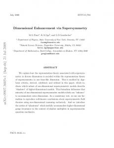 Dimensional Enhancement via Supersymmetry